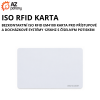 ISO RFID KARTA - bezkontaktní RFID EM4100 karta pro přístupové a docházkové systémy 125kHz s číselným potiskem